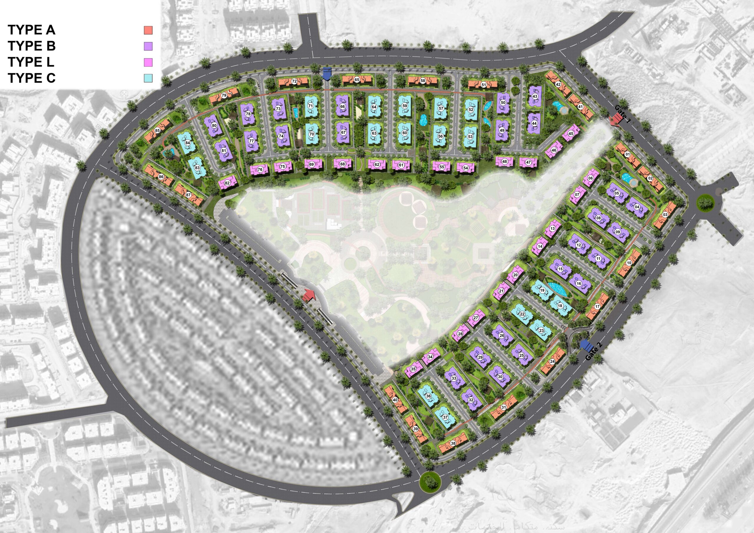 Club Side Taj City master plan
