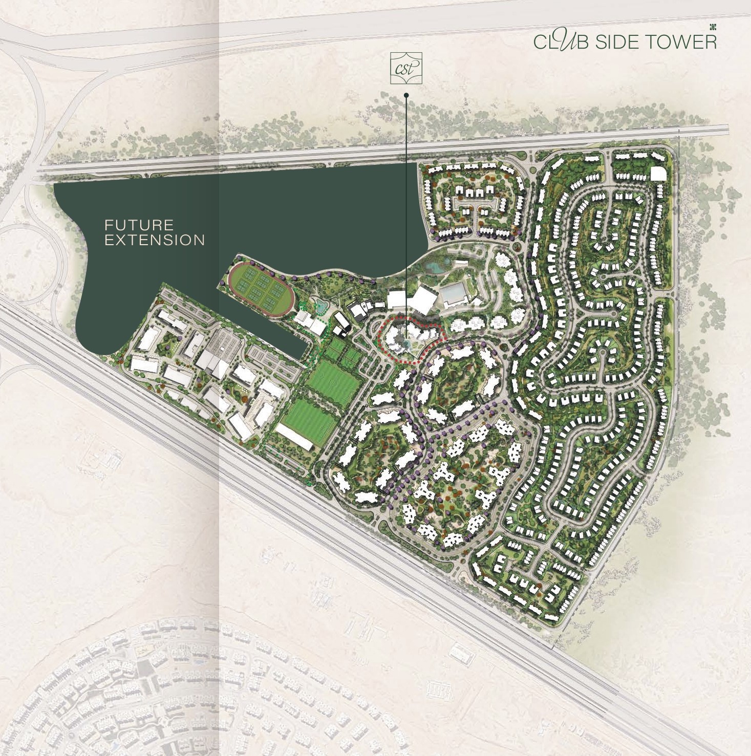 Club Side Towers – Zed East الماستر بلان