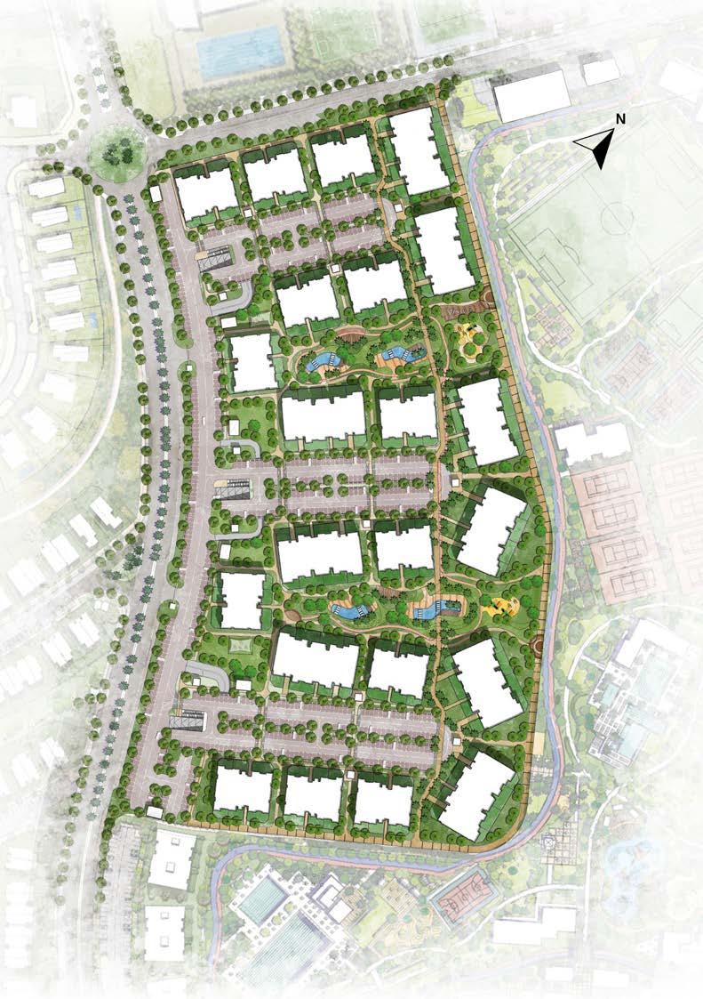 Greens Residence New Cairo الماستر بلان