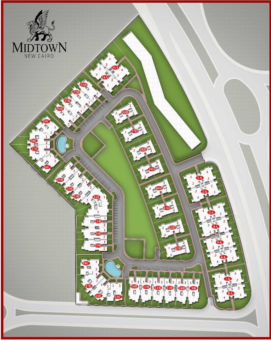 Midtown New Cairo الماستر بلان