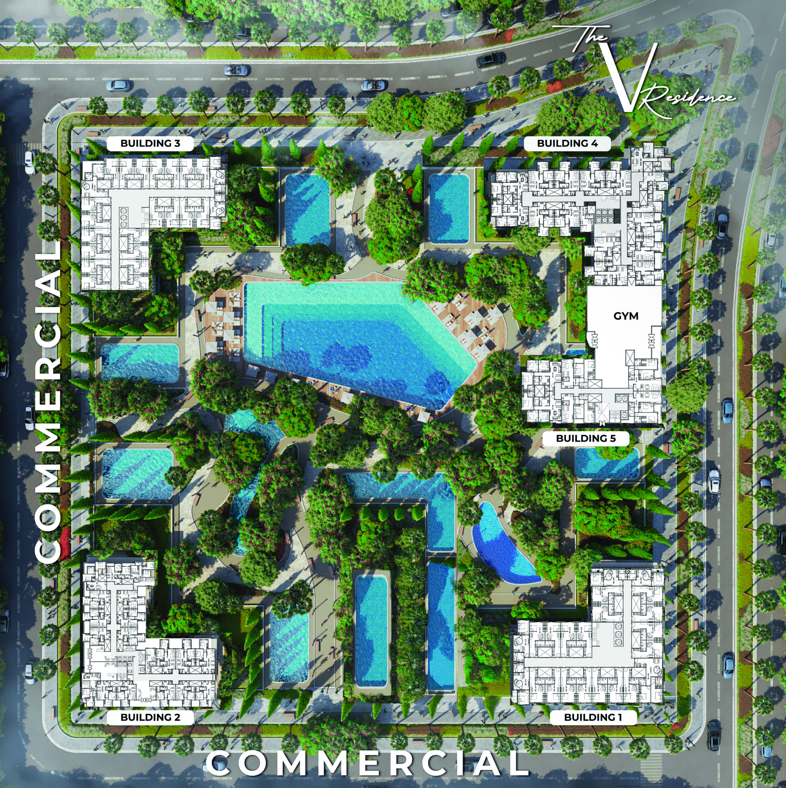 The V Residence – Villagio الماستر بلان