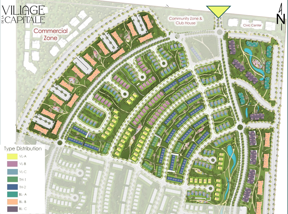 VILLAGE DE LA CAPITALE-Phase 1 الماستر بلان